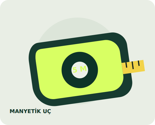 5 metre manyetik şerit metre
